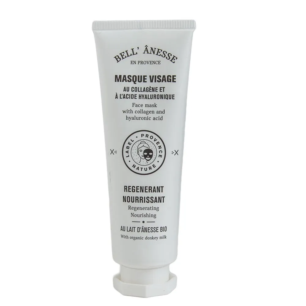 Label Provence - French Face Mask Made With Organic Donkey Milk - Nourishing and Regenerating Properties Infused With Hyaluronic Acid, Collagen and Vitamins - 120ml