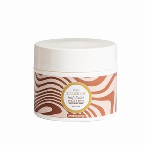 LaLicious Sugar & Spice Body Butter - Hydrating Whole Body Moisturizer with Shea Butter, Vitamin E & Aloe Vera - Paraben, Gluten & Sulfate-Free Body Care (8oz)