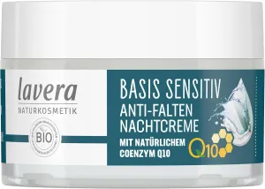 lavera Anti-Aging Night Cream with innovative natural composition of coenzyme Q10, Organic Jojoba Oil & Shea Butter to fight wrinkles, fine lines & signs of skin aging while you sleep – 1.7 Oz