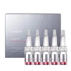 LAVIEN Medinic Line Amino Silk Skin Ampoule (Ampoule 2ml x 5ea, Dropper x 5ea) - Concentrated Serum Ampoule with Hydrolyzed Collagen, Fine Lines and Wrinkles Improvement for All Skin Types