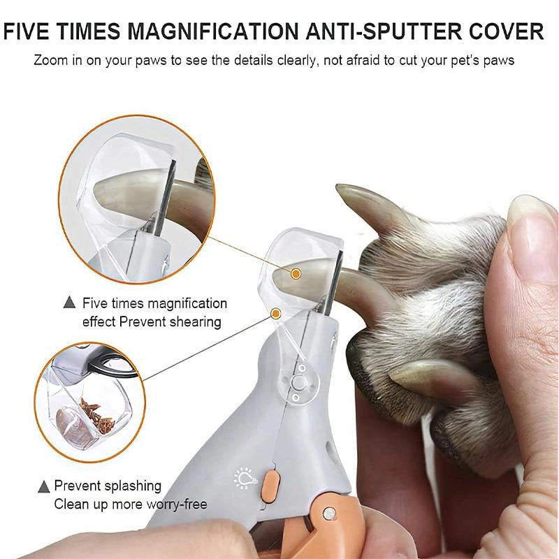 LED Light Pet Nail Clipper For Dogs Cats Nail Toe Claw Clippers Scissor Professional Dog Grooming Care Nailclippers Pet Products