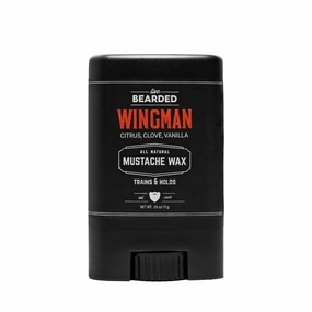 Live Bearded: Mustache Wax - Wingman - 0.35 Oz - Medium Hold - All-Natural Ingredients with Beeswax, Lanolin, Jojoba Oil and Essential Oils for Fragrance - Made in the USA