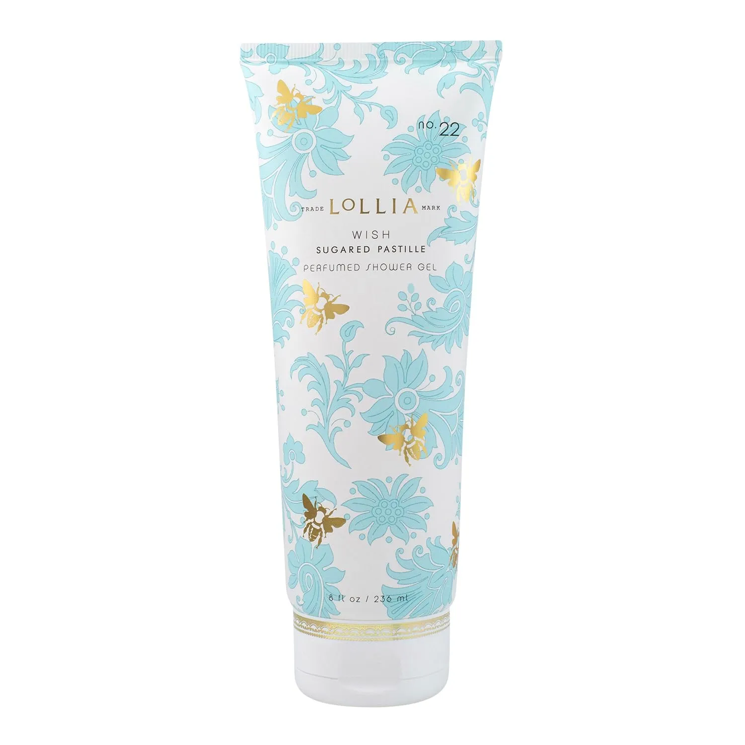 LOLLIA Wish Shower Gel, 8 fl. oz. – Sugared Pastille – Scented Shower Gel, Shea Butter Body Wash, Bath Wash for Women, Moisturizing