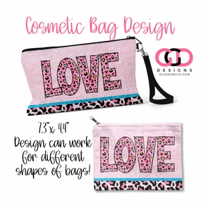 Love Color Leopard -   Digital image for Cosmetic Bags