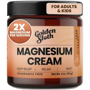 Magnesium Lotion for Sleep, Muscle Soreness & Cramps Relief - Unscented - For Kids & Adults - 2 Types of Magnesium, Made in USA, All-Natural - Calming Magnesium Cream