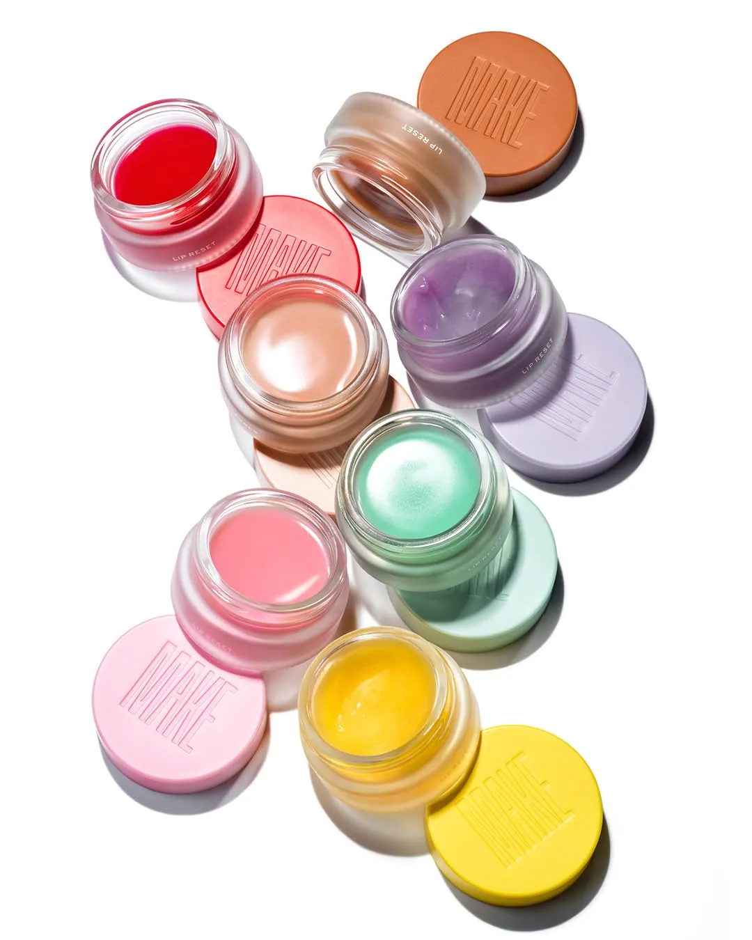MAKE Beauty Lip Reset Overnight Lip Mask. Nourishing, Hydrating Lip Treatment for Dry, Flaky Lips. Plumps, Softens, and Smooths. Celestial Caramel Flavor