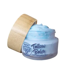 Methylene Blue Infused Whipped Grass Fed Beef Tallow Balm for Healthy Skin, Anti-Aging, Fullbody Moisturizer, Stretchmarks, Rosacea, Psoriasis, Eczema, Acne, All skin types, Organic Ingredients 1.7oz