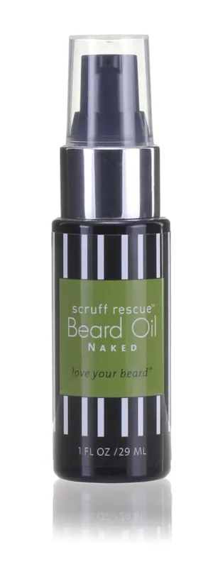 MGA Vegan Unscented - Scruff Rescue Beard Oil | Moisturizing & Hydrating Beard Oil for Mens Skincare with Natural Jojoba, Grape Seed & Castor Oils for Beard | Spill Proof Pump - 1 fL OZ