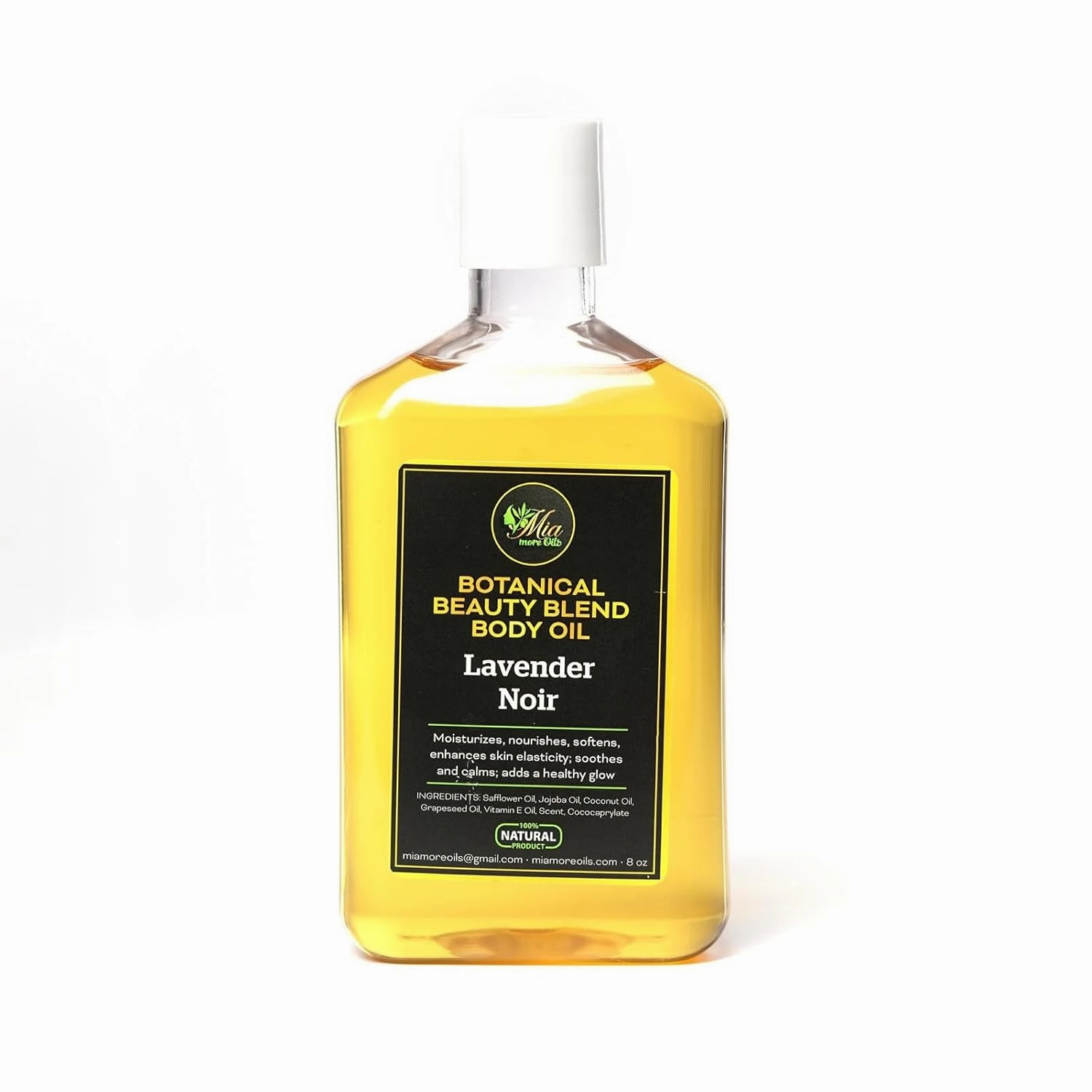 Mia More Oils Botanical Beauty Blend – Body Oil for Women, 8 oz | Natural Moisturizer with Jojoba, Coconut & Vitamin E Oils | Hydrates & Nourishes Dry, Sensitive Skin | Fruity Fusion Fantasy