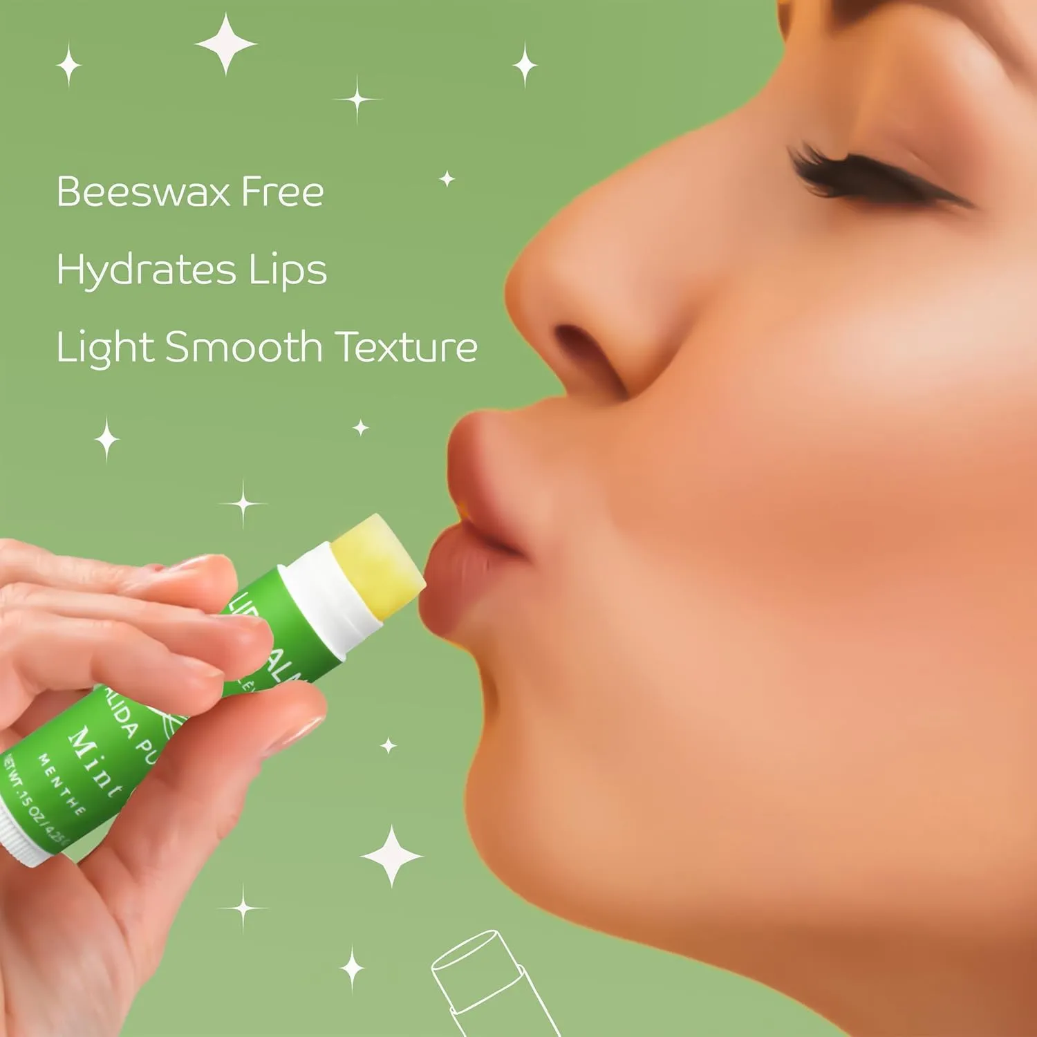 Mint Lip Balm Collection, Vegan Set, Beeswax Free, with Avocado And, Organic Jojoba Oil, and Vitamin E, Natural Moisturizer for Dry, Chapped Lips, 3 Tube Set
