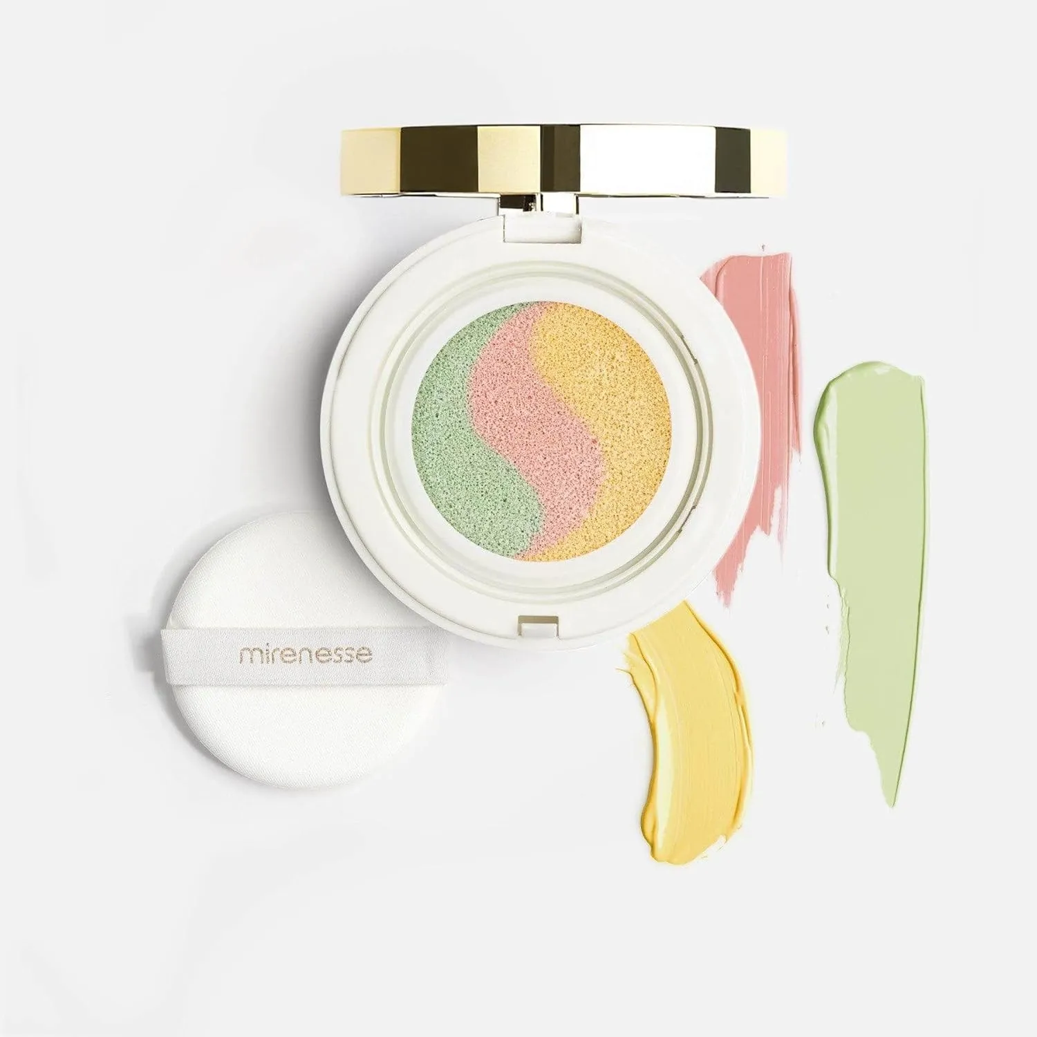 Mirenesse 10 Collagen Tone Correcting Primer Cushion Custom Liquid Color with Japanese serum, Skin rejuvenating, Cruelty free