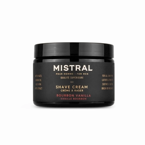 Mistral Shave Cream Tub, Bourbon Vanilla, 9 Oz.