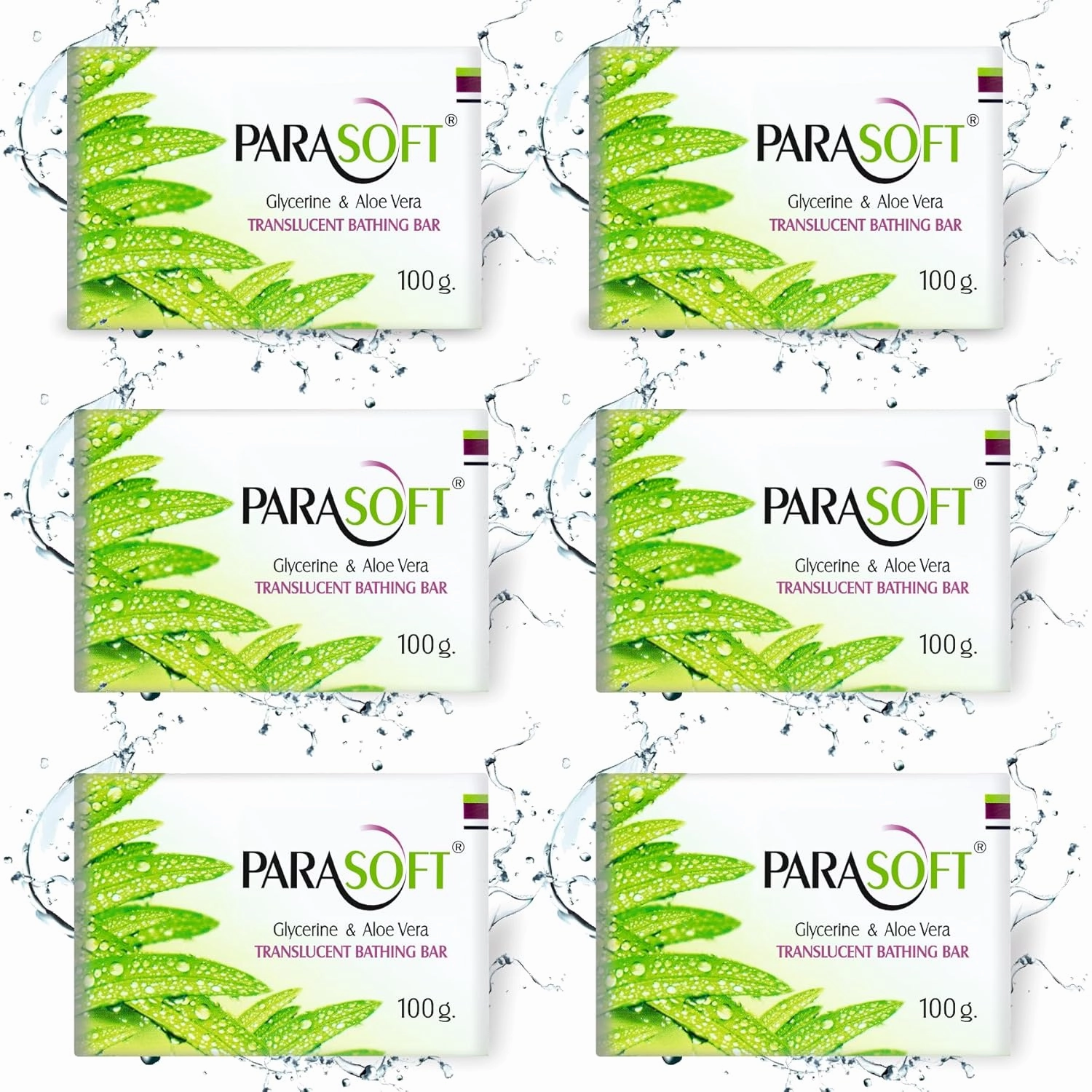 Moisturising, Cleansing Body Soap with the Goodness of Aloe Vera & Glycerine For Dry Skin, Nourishing Daily Bathing Bar For Sensitive Skin -100 gm (Pack of 6)