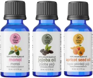 Moisturizing Carrier Oils for Essential Oils Mixing,Jojoba Oil for Skin and Mass and Hair,Monoi Oil for Skin,0 Pure 1.7 fl oz Each 3-Pack