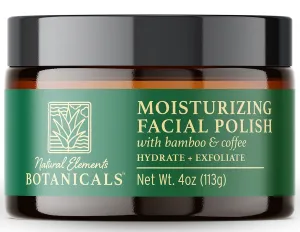 Moisturizing Facial Polish, Gentle Face Scrub, 2-in-1 Facial Scrub, Hydrating & Exfoliating Face Scrub, Facial Exfoliator w/Bamboo & Coffee, 4 oz
