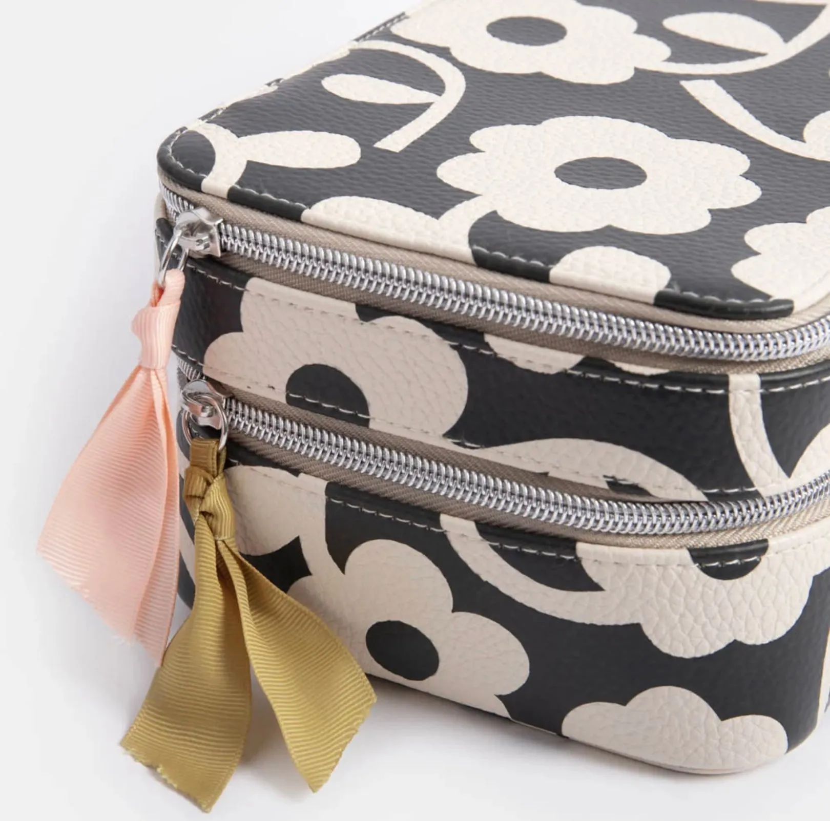 Mono Flower Makeup Bag Organiser