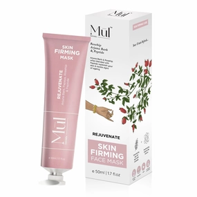 Mul Secrets Wellness Rejuvenate Skin Tightening Face Mask & Scrub 50 ml - Gel Mask with Peptides & Rosehip, For all Skin Types, Reduces Fine Lines & Wrinkles, Instant Glowing Plump (15  Uses)