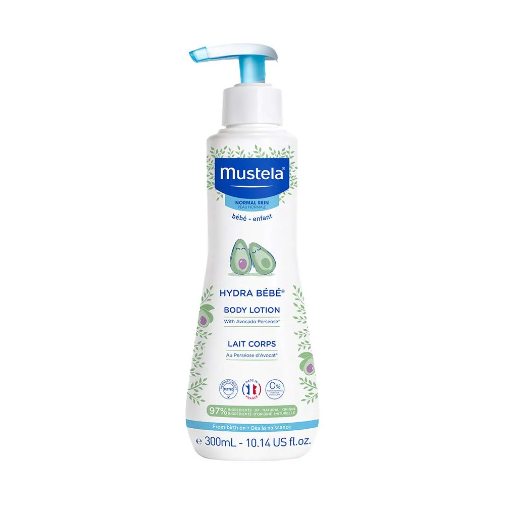 Mustela Hydra Bebe Body Lotion - Daily Moisturizing Baby Lotion with Natural Avocado, Jojoba & Sunflower Oil – Various Sizes