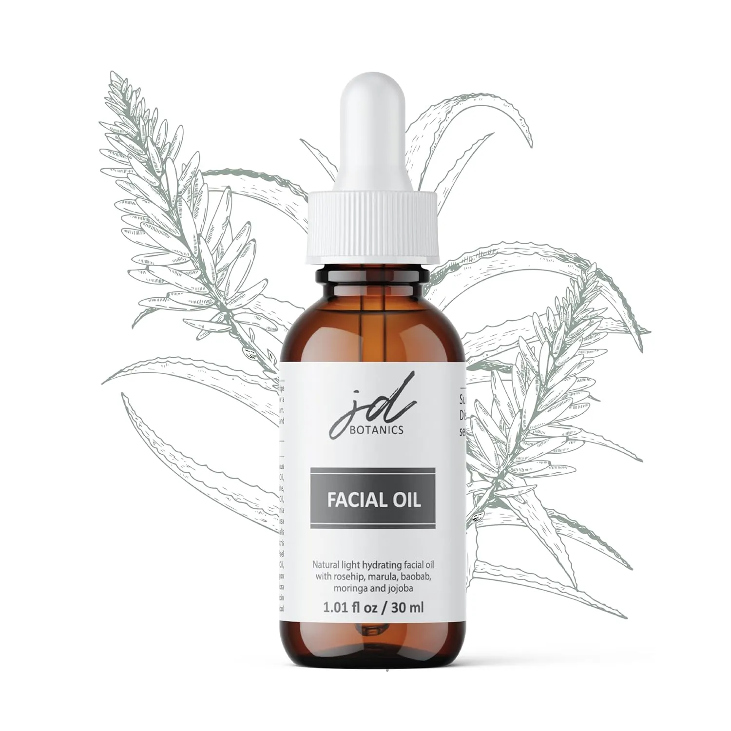 Natural Face Oil with Baobab, Rosehip, Moringa and Marula