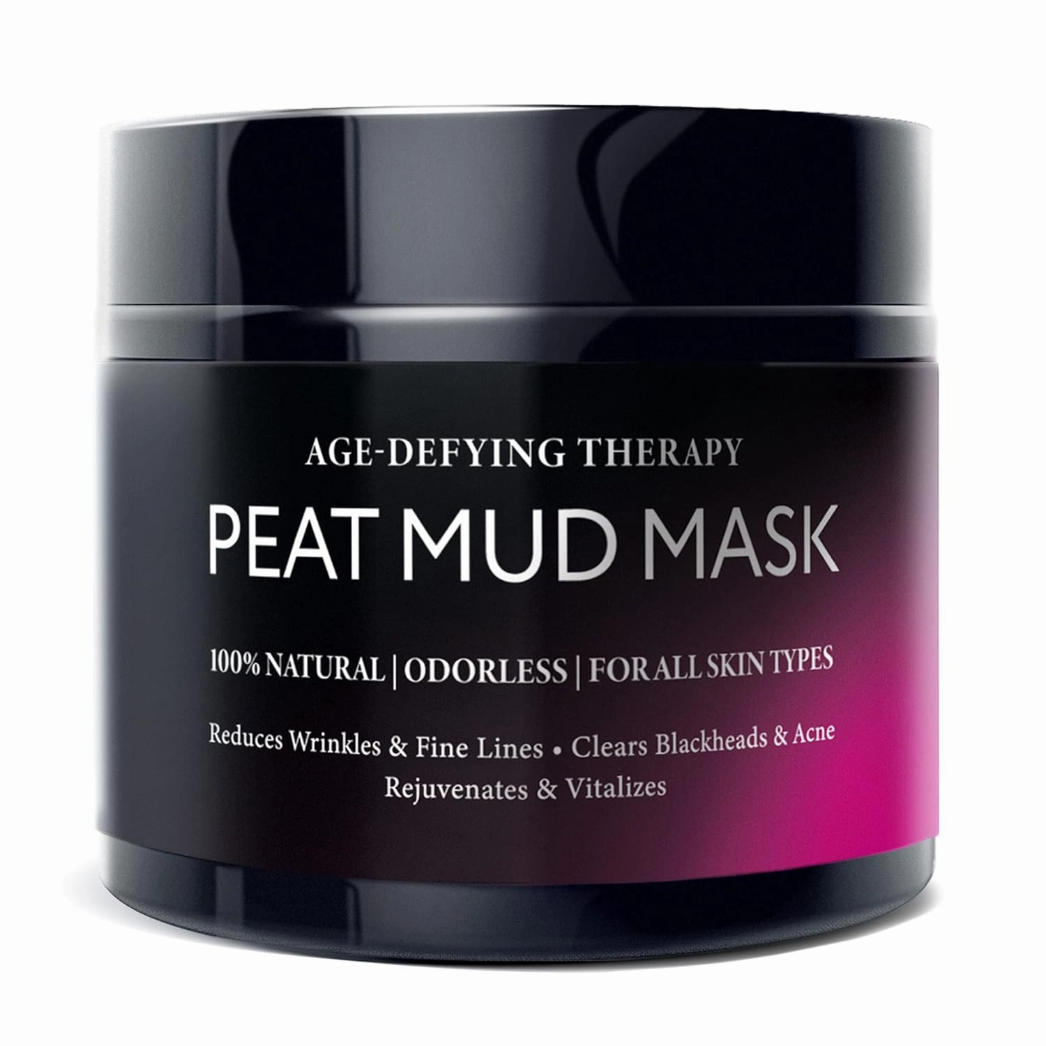 Natural Anti Wrinkle Face Mask - 100% Healing Peat Mud Therapy, Hydrating and Deep Cleansing Facial Moisturizer, Collagen Boosting Skin Care Solution For Men & Women, 5 oz