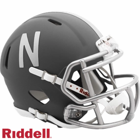 Nebraska Cornhuskers Helmet Riddell Replica Mini Speed Style Slate Alternate