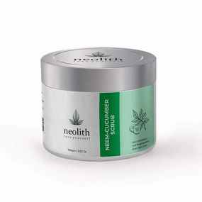 Neem cucumber scrub : exfoliating face scrub (100gm) | NEOLITH
