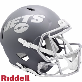 New York Jets Helmet Riddell Replica Full Size Speed Style Slate Alternate - Riddell