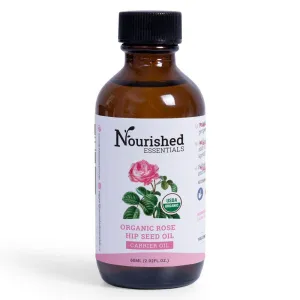 Nourished Essentials USDA Organic Rosehip Seed Oil -60ml 100% Pure Organic Rosehip Seed Oil for Skin Care, Hair and Nails - Hydrating Carrier Oil for Essential Oils. 2 fl.oz/60ml