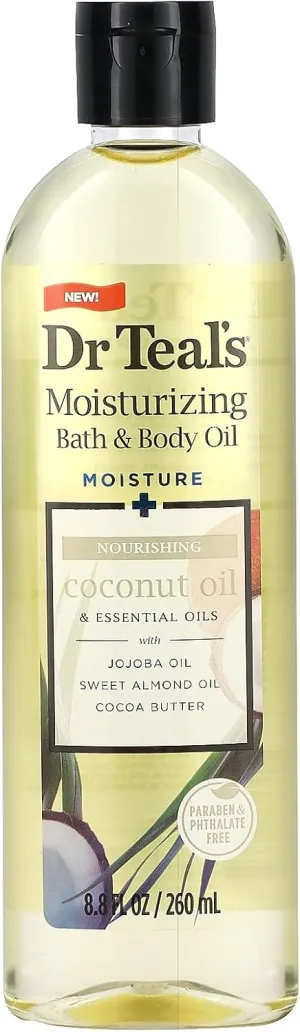 Nourishing Bath & Body Essential Oil, Coconut Oil, 8.8 fl oz (Pack of 2)