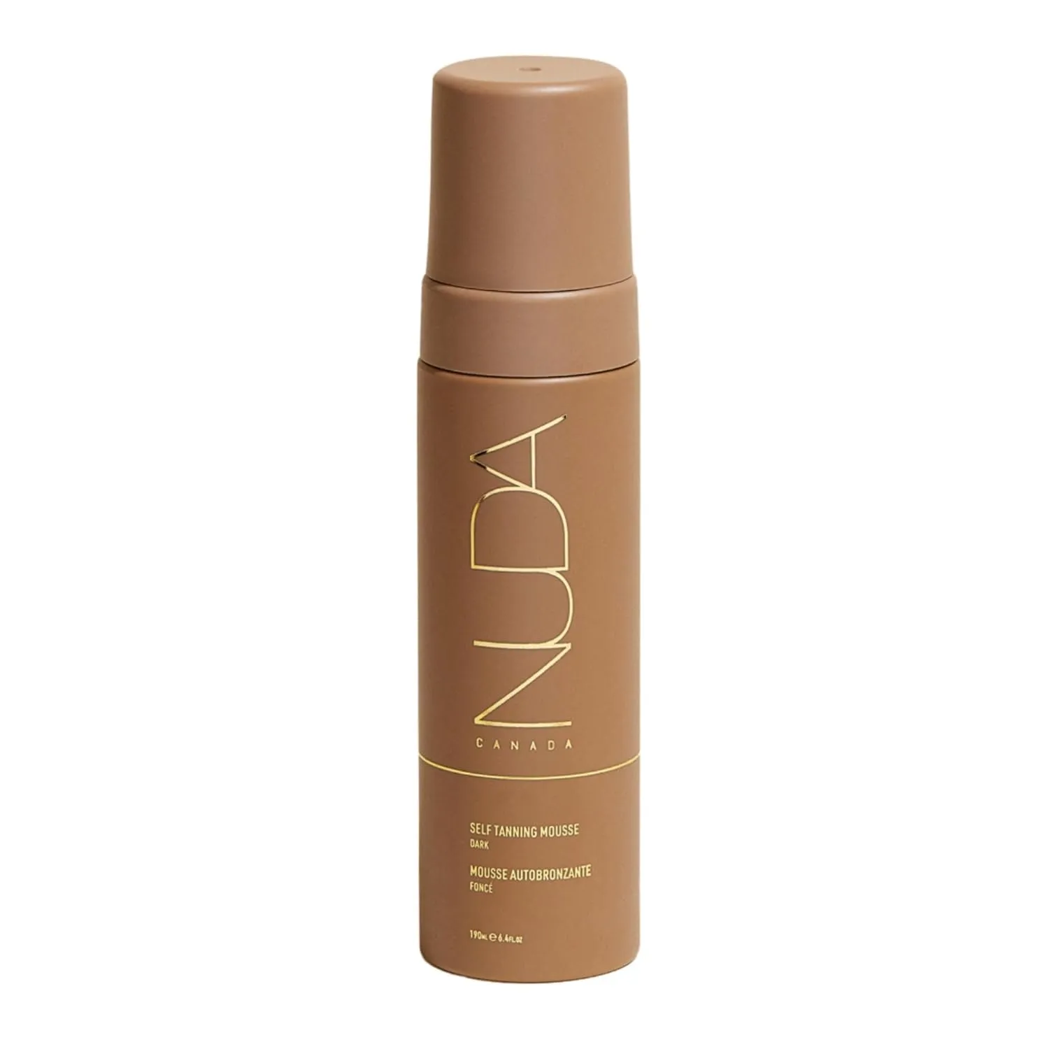 Nuda Self Tanning Mousse | Lightweight Sunless Tanning Lotion | Cruelty Free Body Self Tanner Mousse with Natural Ingredients | Bronzing Lotion at Home (190mL, Dark)
