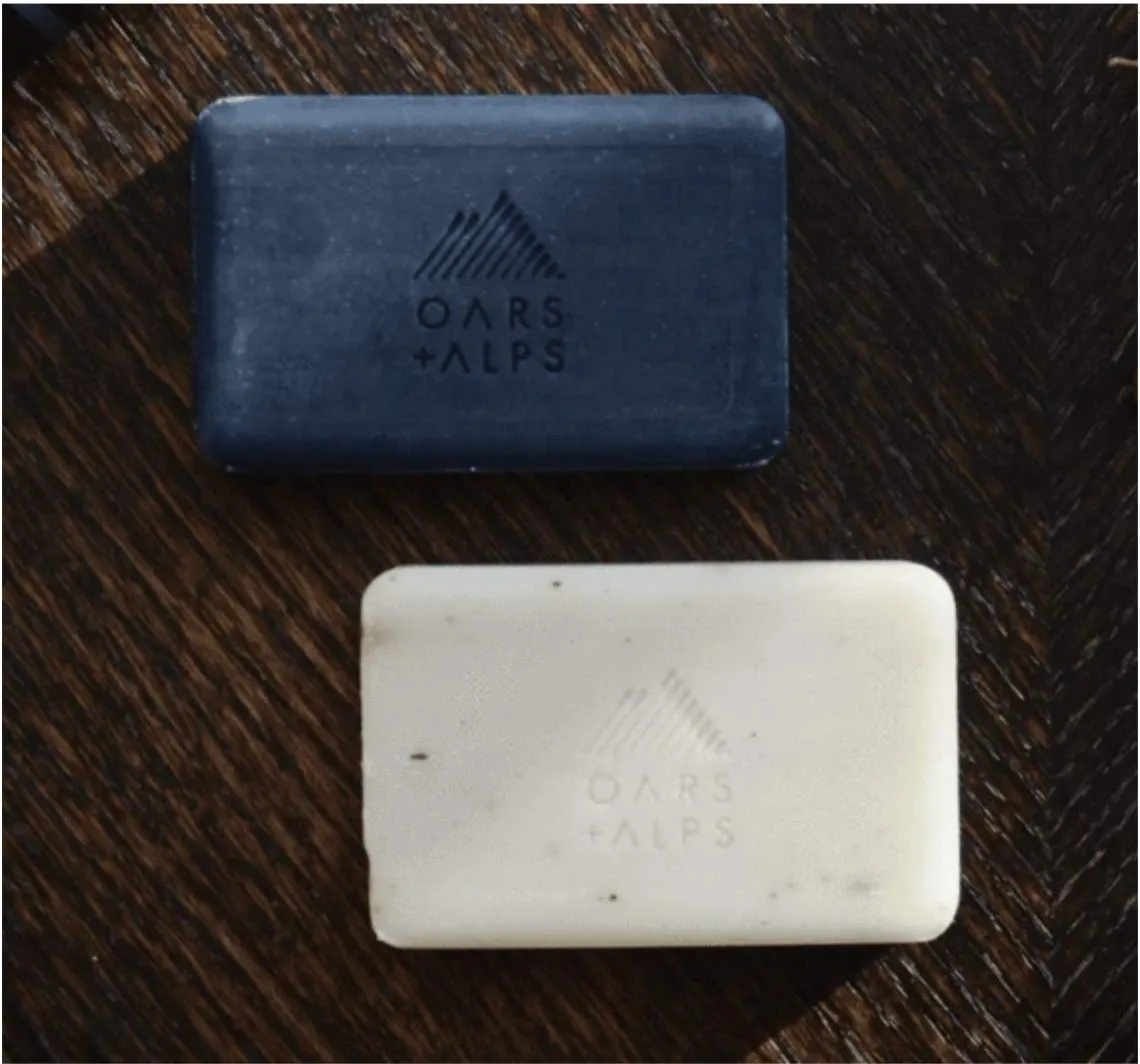 Oars   Alps Men's Bar Soap Gift Set, Dermatologist Tested and Made with Clean Ingredients, TSA Approved, 2 Pack, 6 Oz Each