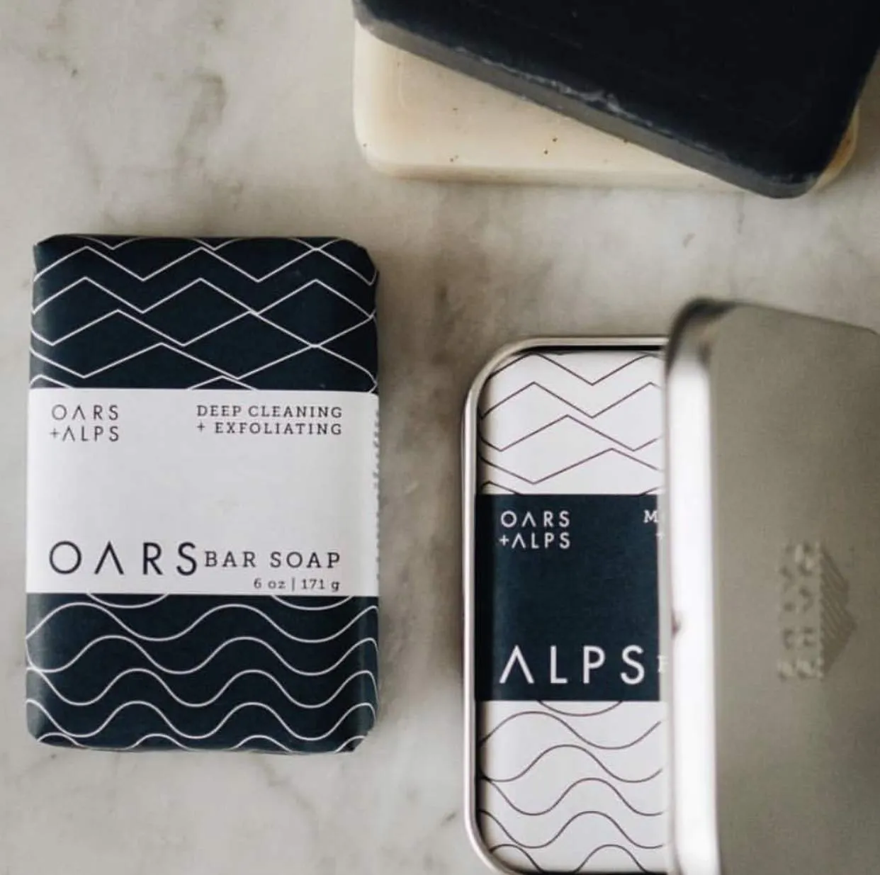 Oars   Alps Men's Bar Soap Gift Set, Dermatologist Tested and Made with Clean Ingredients, TSA Approved, 2 Pack, 6 Oz Each