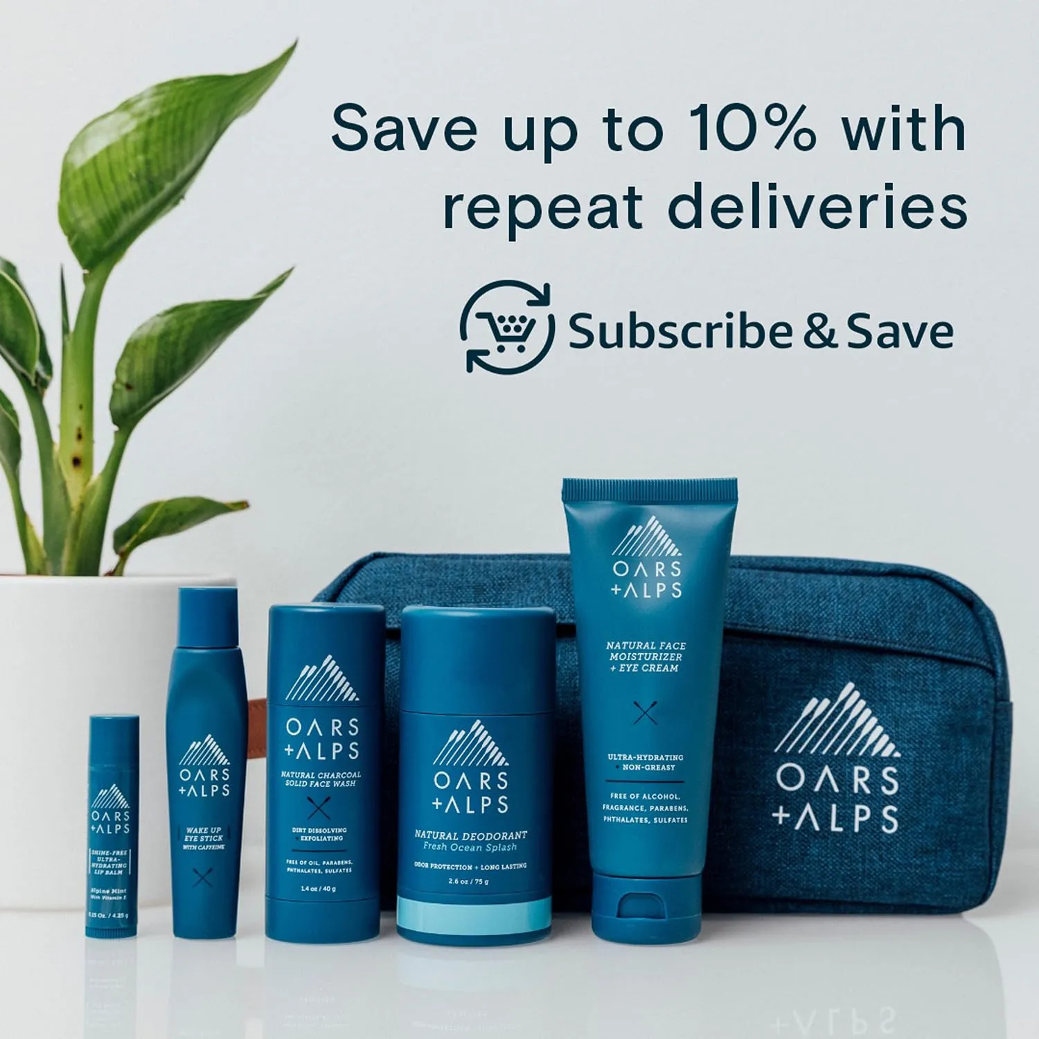 Oars   Alps Men's Bar Soap Gift Set, Dermatologist Tested and Made with Clean Ingredients, TSA Approved, 2 Pack, 6 Oz Each