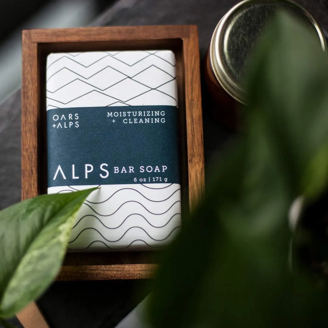 Oars   Alps Men's Bar Soap Gift Set, Dermatologist Tested and Made with Clean Ingredients, TSA Approved, 2 Pack, 6 Oz Each