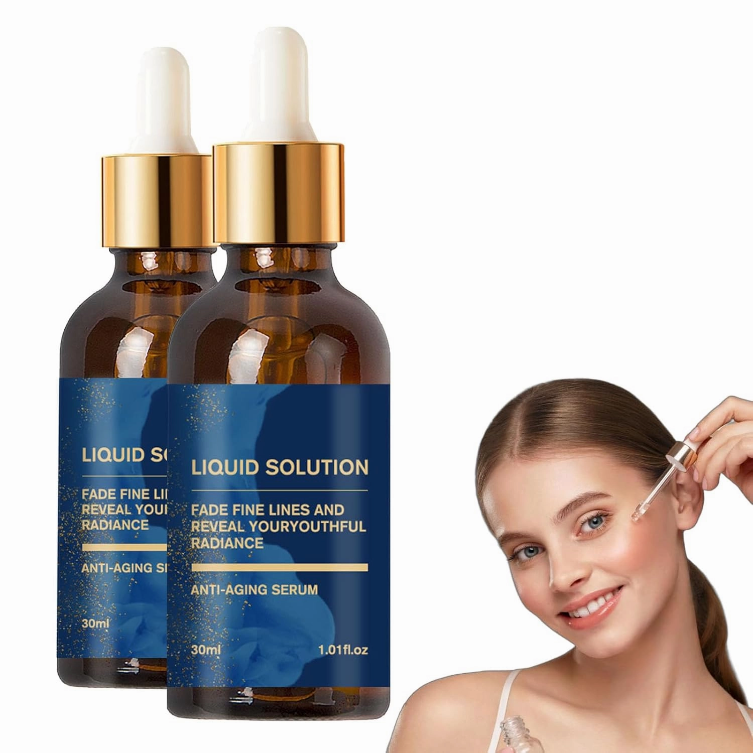 Olavita Face Serum, Skincare Liquid Solution Serums, Boost Skin Collagen and Reduce Wrinkles & Plump Skin, 2 Pack