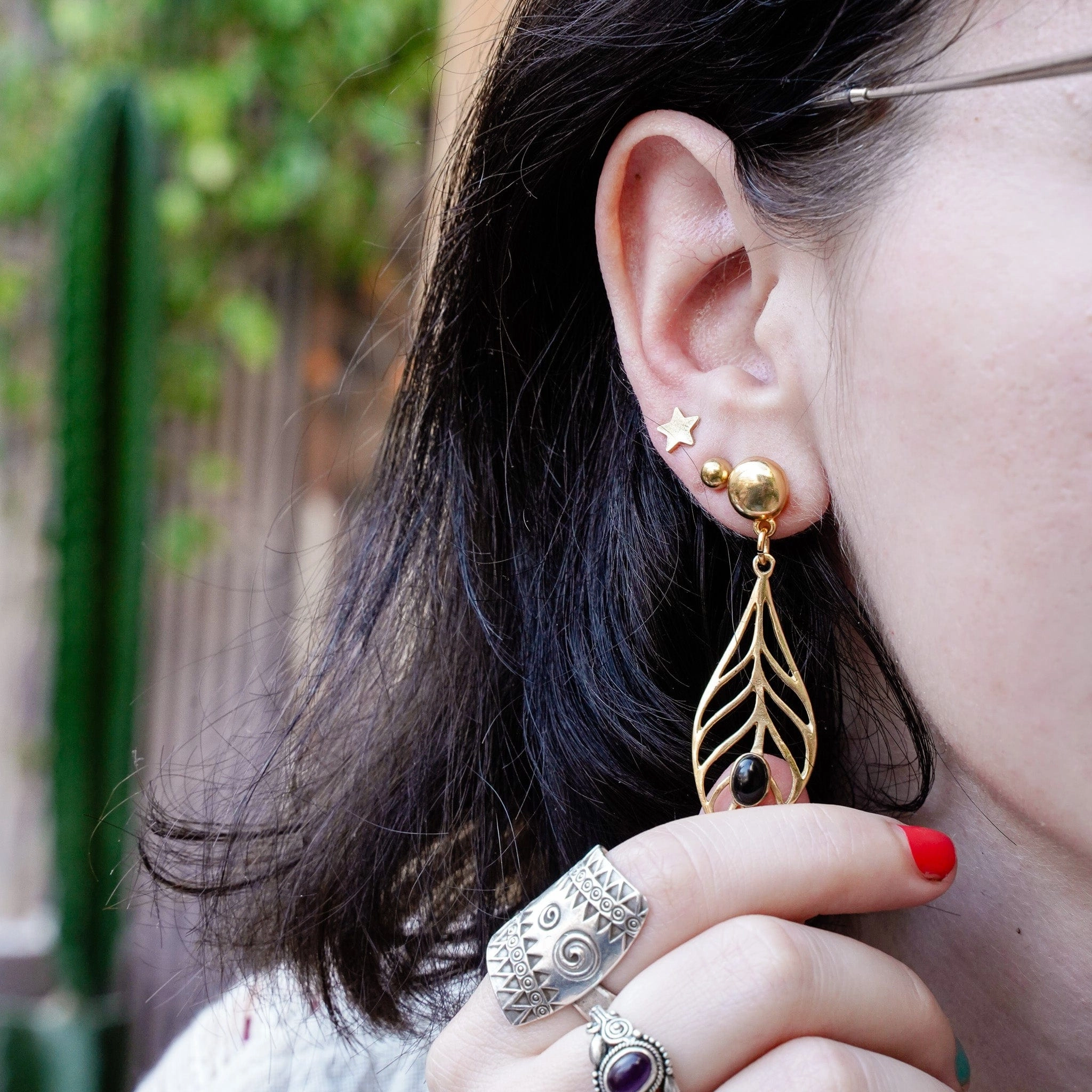Onyx Forest Earrings