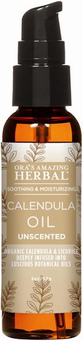 Ora's Amazing Herbal Calendula Oil with Licorice, Jojoba, Fragrance Free, Unscented, Facial Cleansing, Moisturizing, Eczema & Sensitive Skin, Cold Pressed Oils, Recycled Plastic, 2 oz Travel Size