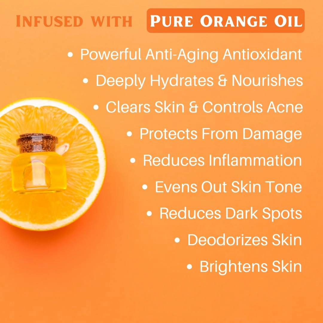Orange & Argan Hydrating Body Wash, Natural Sulfate-Free Shower Gel for Soft, Hydrated & Healthy Skin, Gentle Moisturizing Cruelty Free 16 oz