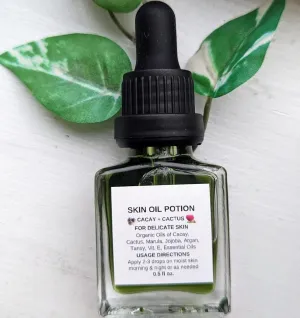 Organic Cacay Cactus Oil with Blue Tansy, Skin Beauty Oil, Anti Aging Oil for Skin Rejuvenation, Beauty Oil for Delicate Skin - 0.5 fl oz. (15 ml)
