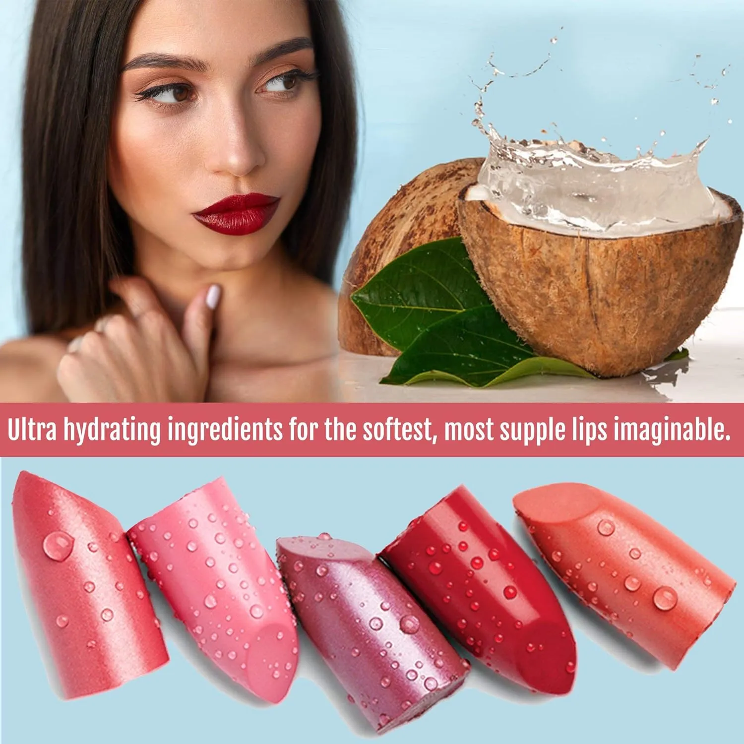 Organic Lipstick 100% Natural Hydrating Antioxidant-Rich, Made in USA, Raspberry