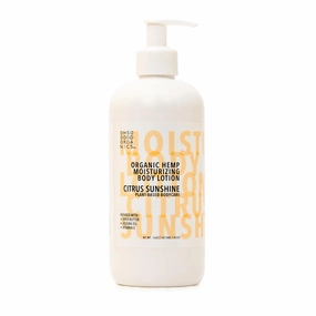 Organic Hemp Moisturizing Body Lotion, Body Lotion for Extremely Dry Skin, Hemp Lotion for Women and Men, Hemp Cream for Hands and Body, Citrus Sunshine Scent, 16 fl oz.
