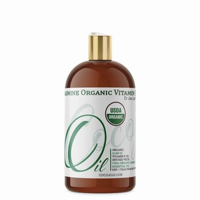 Organic Vitamin E Oil and Jasmine Essential Oil Infused Blend - Organic Natural 43,000 IU Vegan Gentle Multi-Use Skin Hair Face Body Cuticle Moisture Daily Use - Packaging May Vary (16 oz.)