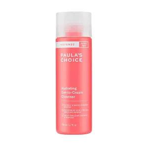 Paula's Choice-DEFENSE Hydrating Gel-to-Cream Facial Cleanser with Green Tea, Licorice, Aloe & Soy, Anti-Pollution and Free Radical Damage Protection for All Skin Types, 6.7 Ounce Bottle