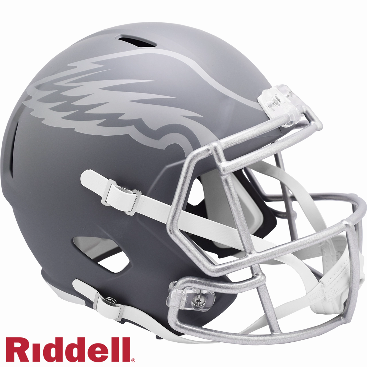 Philadelphia Eagles Helmet Riddell Replica Full Size Speed Style Slate Alternate - Riddell