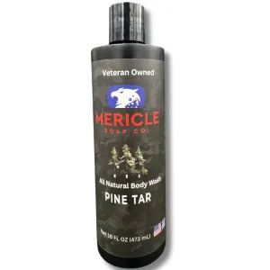 Pine Tar Body Wash – 16 fl oz, 100% Natural Men’s Soap with Organic Shea Butter, Made in USA, Veteran-Owned, Deep Cleansing & Moisturizing Shower Gel