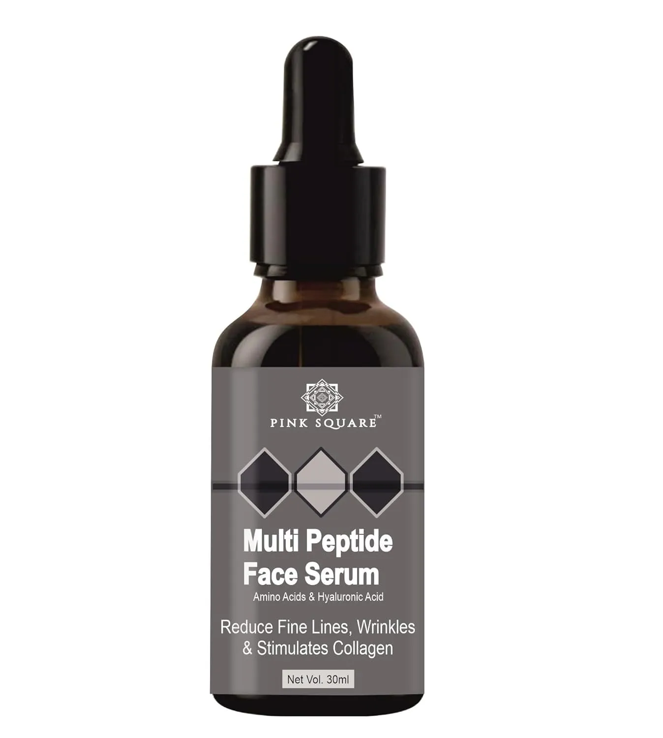 Pink Square Multi Face Serum for Ageless Younger Skin | Collagen Boosting, Hydrating & Overnight Repair Serum | For Men & Women (30ML) Pack of 1