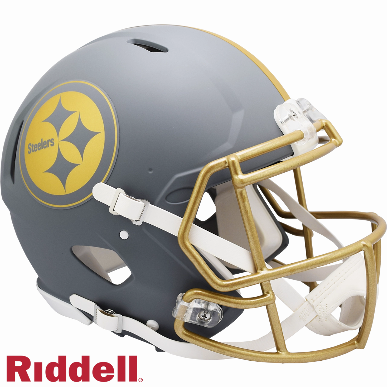 Pittsburgh Steelers Helmet Riddell Authentic Full Size Speed Style Slate Alternate - Riddell