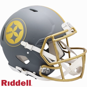 Pittsburgh Steelers Helmet Riddell Authentic Full Size Speed Style Slate Alternate - Riddell