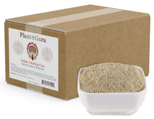 Plant Guru Calcium Bentonite Clay Powder 10 lbs. Bulk Wholesale 100% Natural Indian Healing Clay - Deep Pore Cleansing Facial And Body Mask - Detox Clay for Face, Hair, Acne, and Bath.