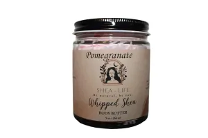 Pomegranate Whipped Body Butter, Refreshing scent, super moisturizing Shea Butter, Cocoa Butter, skin loving oils like coconut and jojoba. Handmade with all-natural ingredients like pomegranate oil.